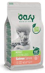 Oasy Lifestage Adult Sterilized Salmone Cibo Secco Per Gatti 7,5kg-1