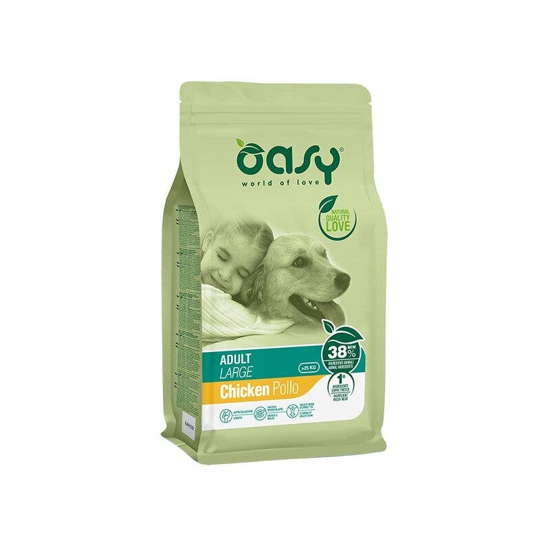 Oasy Adult Large Con Pollo Per Cani Adulti 3kg-1
