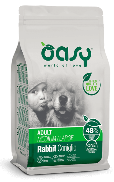 Oasy Dry Monoproteico Cane Adult Medium Large Coniglio 12kg-1