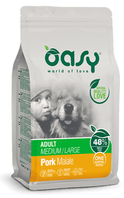 Oasy Dry Monoproteico Cane Adult Medium Large Maiale 12kg-1