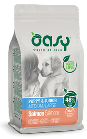 Oasy Dry Monoproteico Cane Puppy Medium Large Salmone 12kg-1
