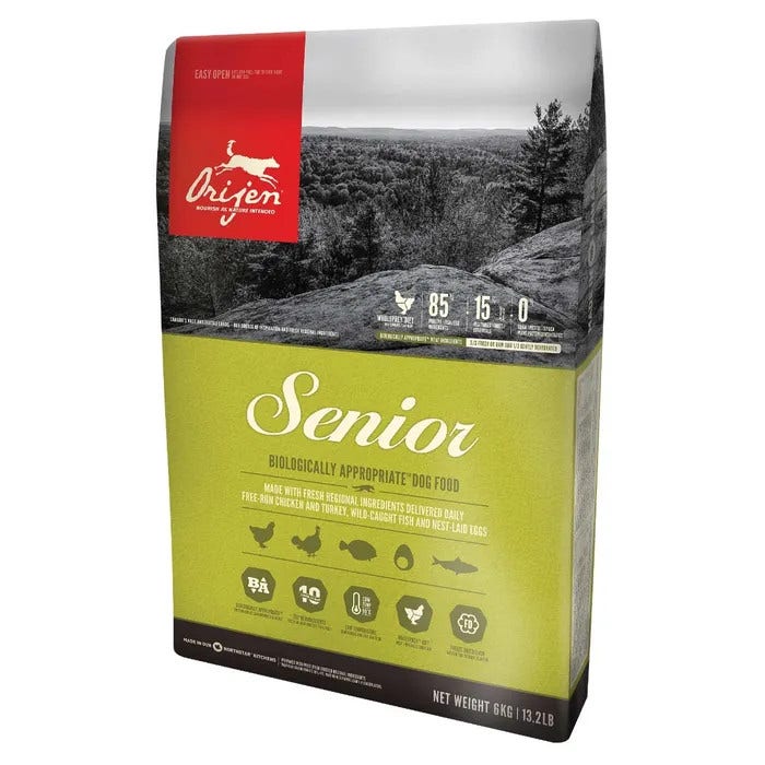 Orijen Senior Crocchette Con Pollo E Tacchino Per Cani Adulti E Anziani Sacco 6kg-4
