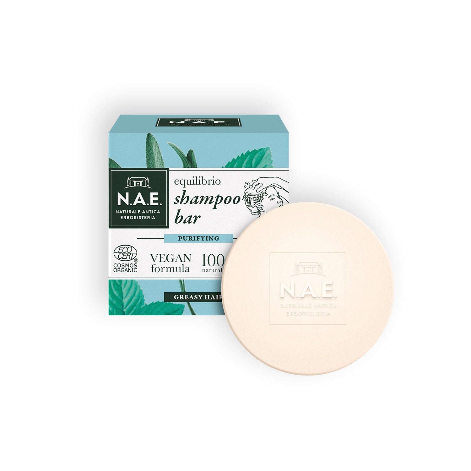 N.A.E. Shampoo Solido Equilibrio Per Capelli Grassi 85g  - 2