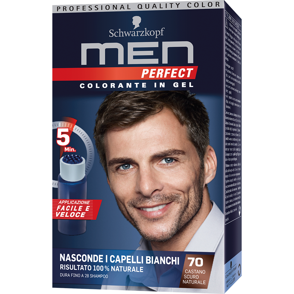 Schwarzkopf Men Perfect Colorante In Gel 70 Castano Scuro Naturale  - 2