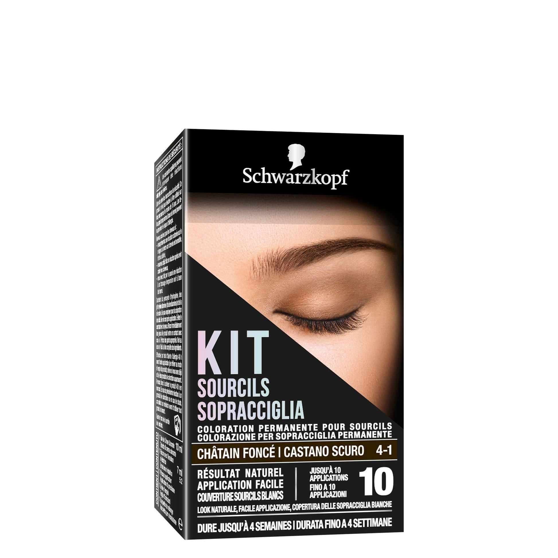 Schwarzkopf Kit Sopracciglia Colorazione Permanente Per Sopracciglia 4-1 Castano Scuro  - 2