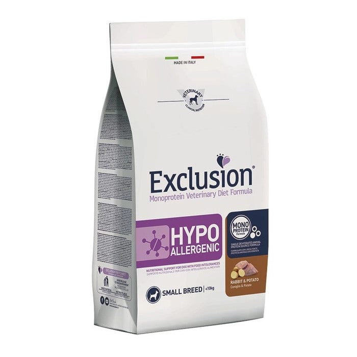 Exclusion Monoprotein Veterinary Diet Hypoallergenic Crocchette Coniglio/Patate Cani Sacco 2kg-3