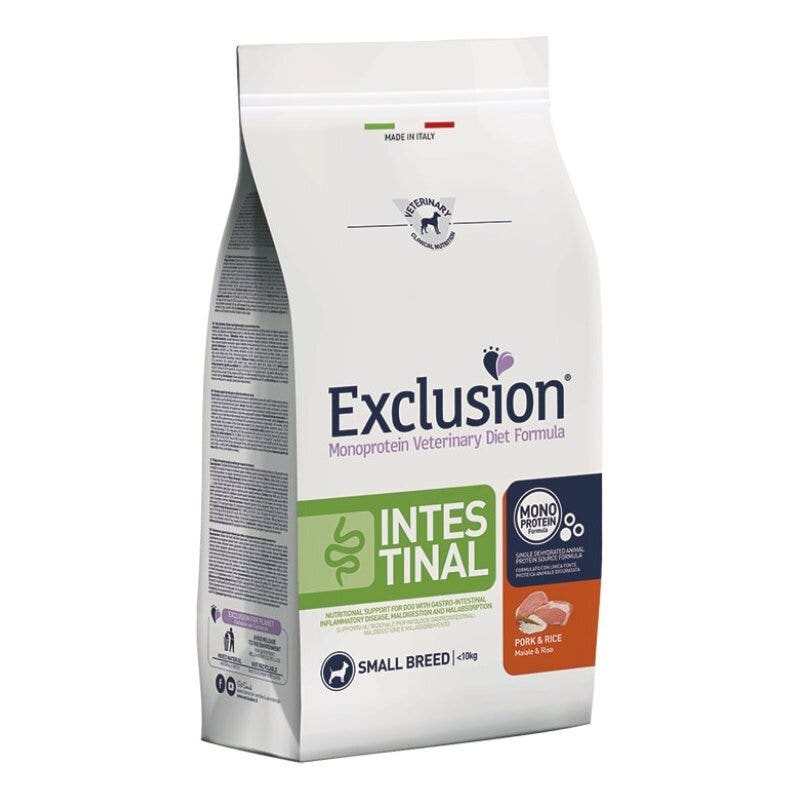 Dorado Exclusion Monoprotein Diet Intestinal Small Breed Maiale E Riso Cibo Secco Per Cani 800g-1