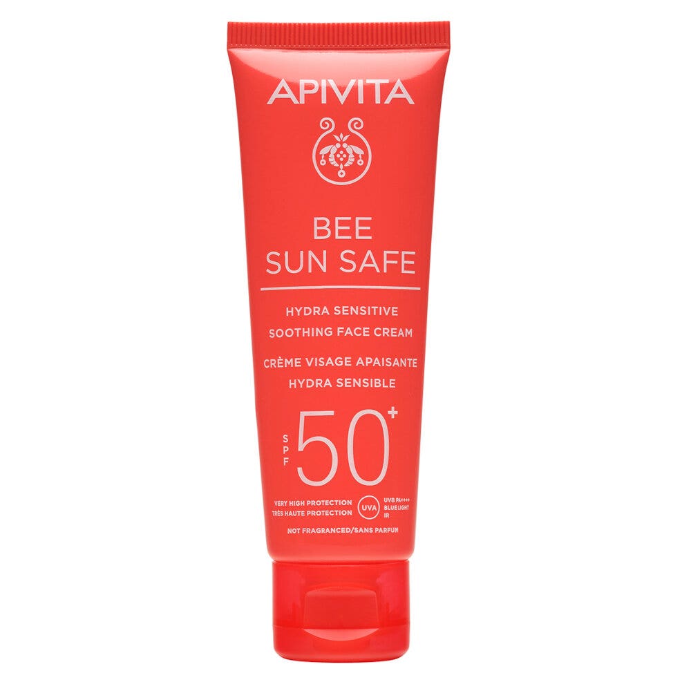 Apivita Bee Sun Safe Crema Viso Lenitiva Hydra Sensitive Pelli Sensibili SPF50+ 50ml-1