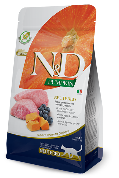 Farmina N&D Pumpkin Neutered Agnello E Zucca Gatti Adulti Sterilizzati Sacco 300g-3