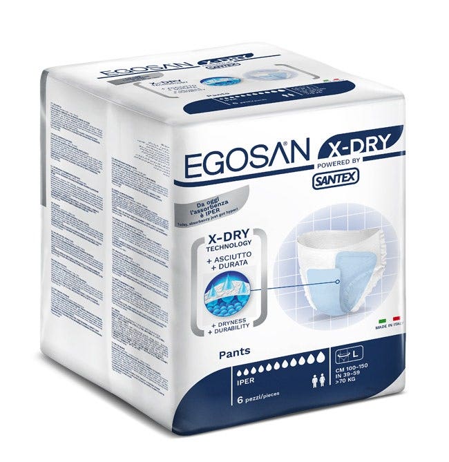 Egoson X Dry Pants Mutandina Per Incontinenza Taglia Large 6 Pezzi-2