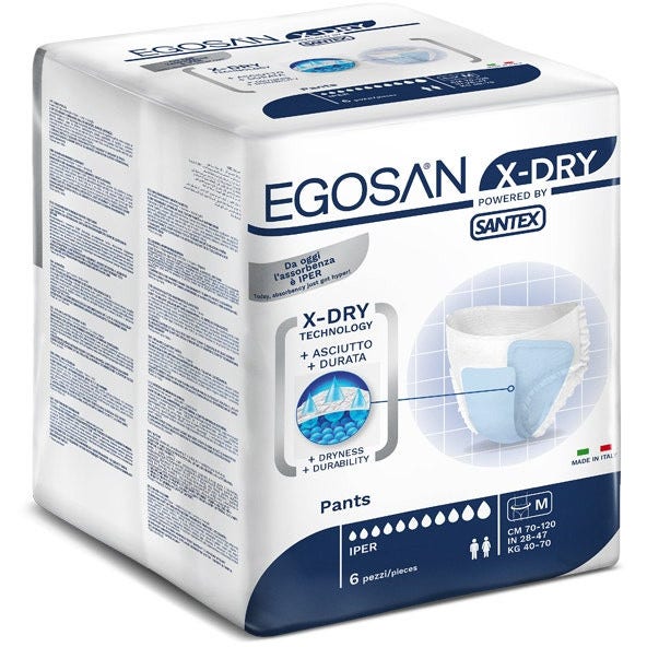 Egosan X Dry Pants Mutandina Per Incontinenza  Taglia Media 6 Pezzi-2
