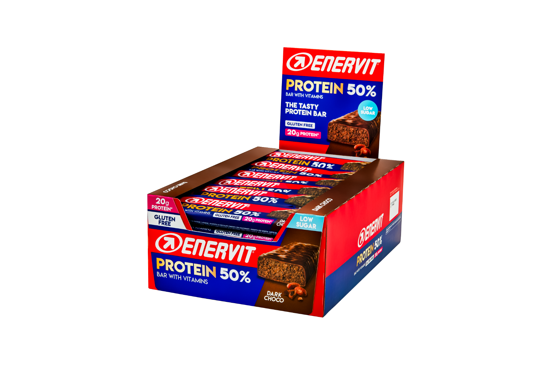 Enervit Protein Bar 50% Dark Choco 30 Barrette Da 40g-1