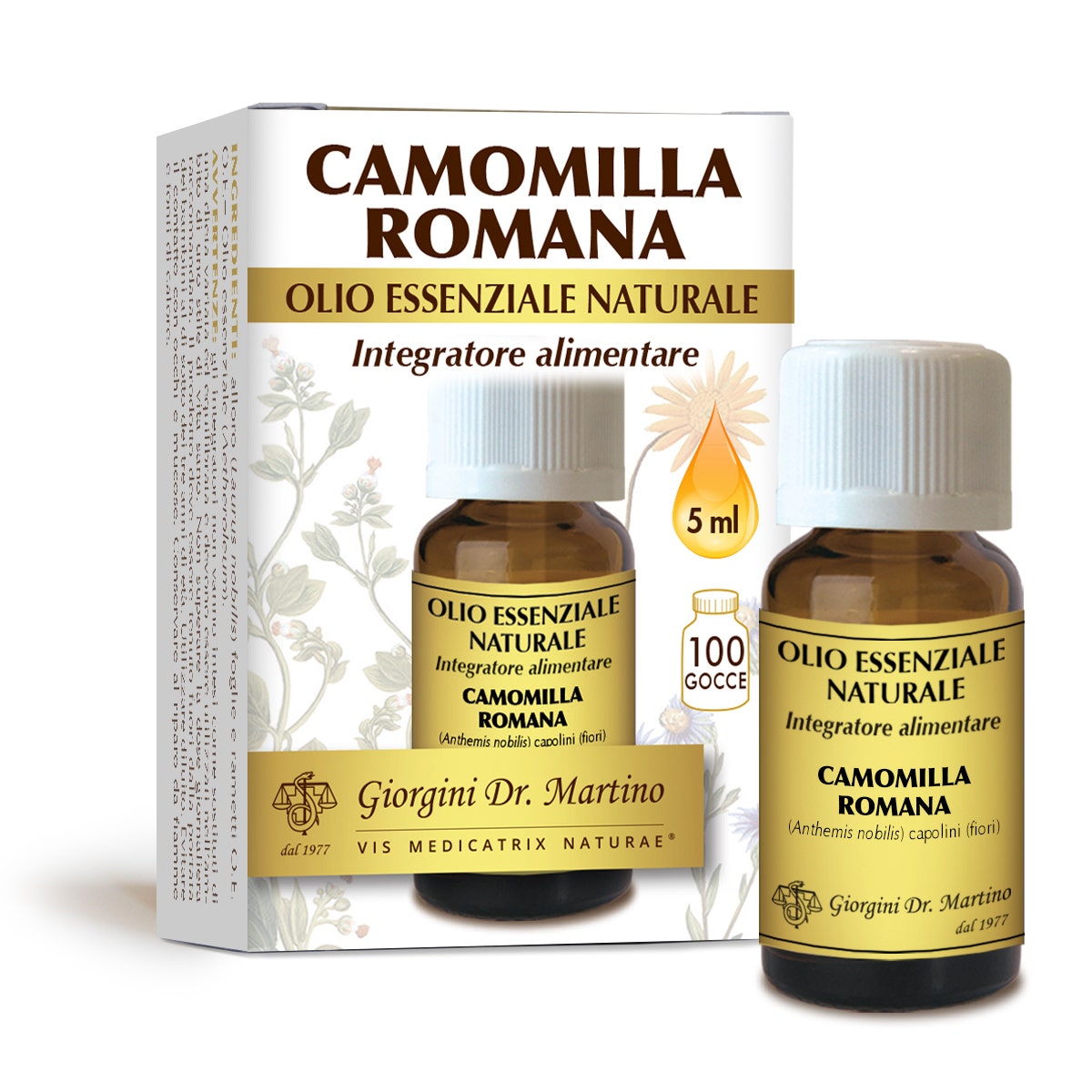 Dr Giorgini Camomilla Romana Olio Essenziale Naturale 5ml-2