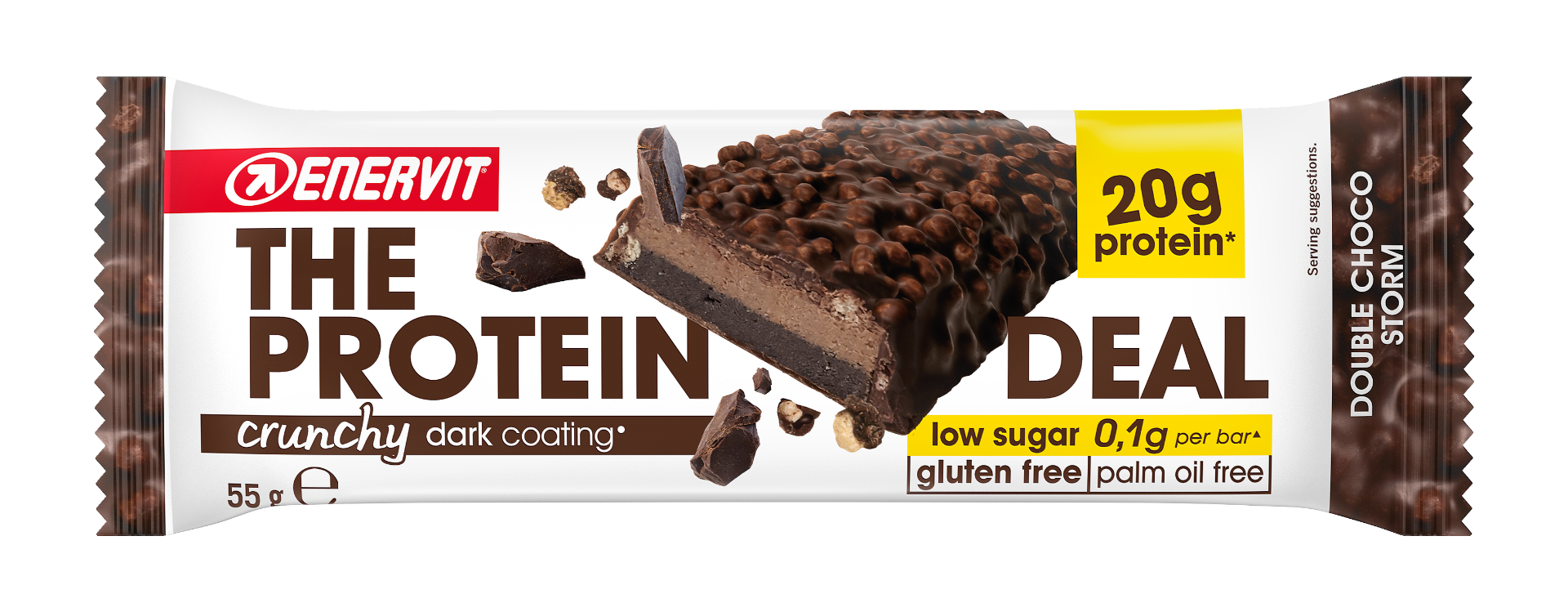 Enervit The Protein Deal Protein Bar Crunchy Double Choco 55g-3