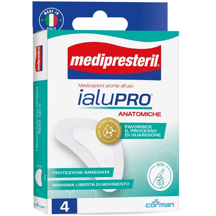 Medipresteril Ialupro Medicazione Anatomica Dita 3,8x7cm 4 Pezzi-2