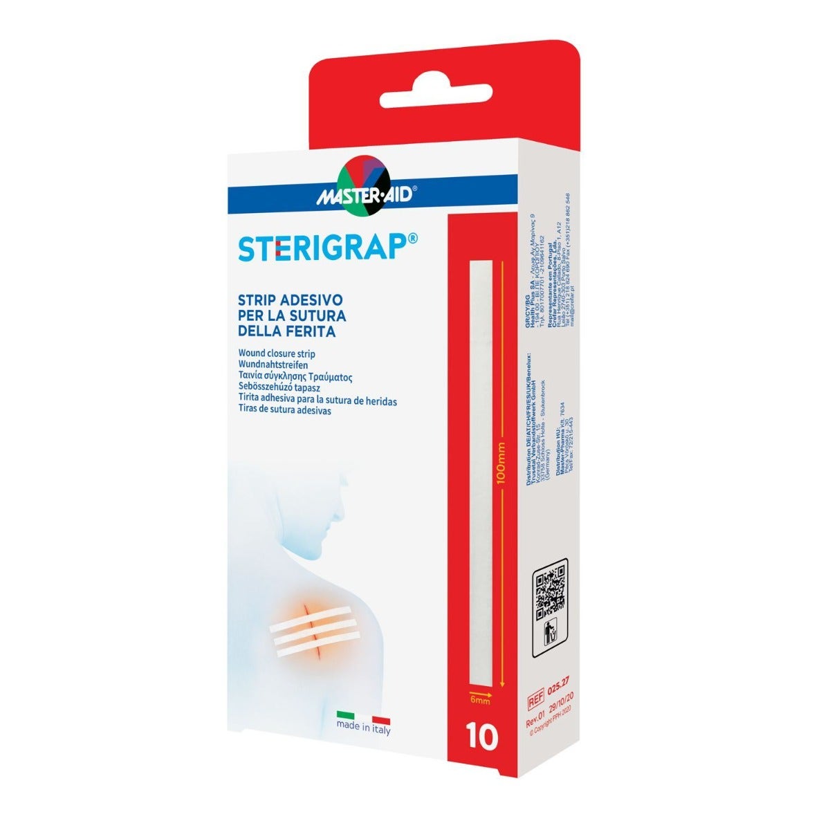 Master-Aid Sterigrap Strip Adesivo Per La Sutura Della Ferita 10 Pezzi-1