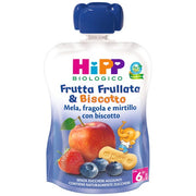 Hipp Frutta Frullata Mela Fragola Mirtillo Biscotto 90ml 6 Mesi+  - 1