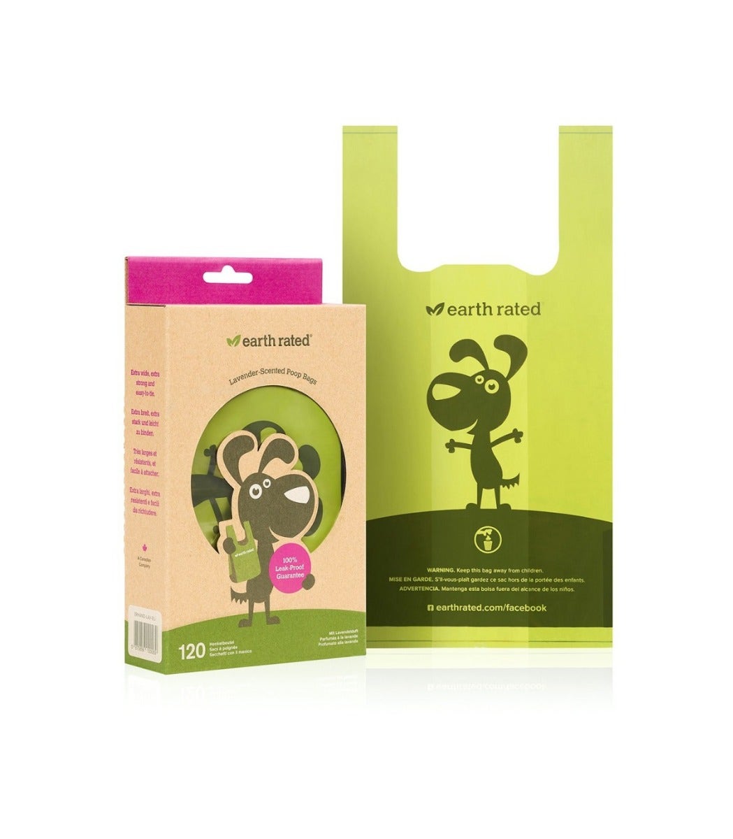Earth Rated Sacchetti Biodegradabili Con Manici Fragranza Lavanda 120 Pezzi-2