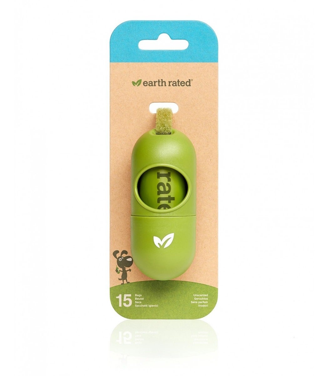 Earth Rated Distributore Con Sacchetti Biodegradabili Inodore 1 Rotolo x 15 Sacchetti-1