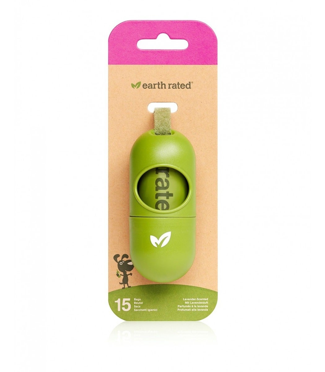 Earth Rated Distributore + Sacchetti Biodegradabili Fragranza Lavanda 1 Rotolo x 15 Sacchetti-2