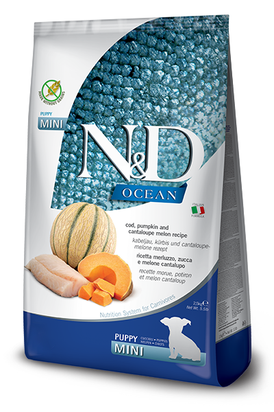 Farmina N&D Ocean Merluzzo E Zucca Cani Cuccioli Taglia Mini Sacco 2,5kg-1