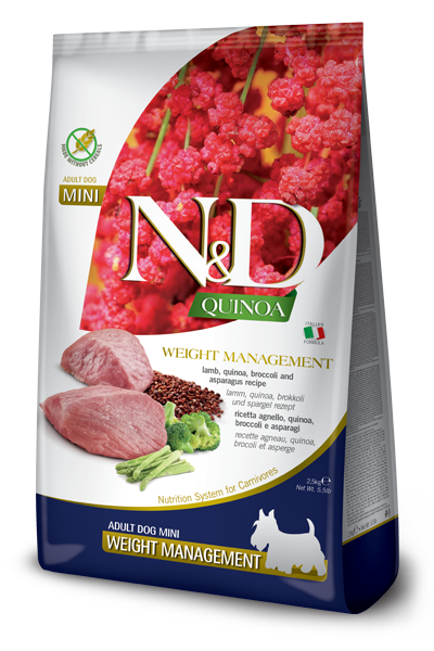 Farmina N&D Weight Management Quinoa/Agnello/Broccoli/Asparagi Per Cani Adulti Taglia Mini Sacco 2,5kg-2