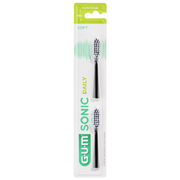 Gum Sonic Daily Spazzolino Batteria Refill Black Testine Di Ricambio 2 Pezzi-1