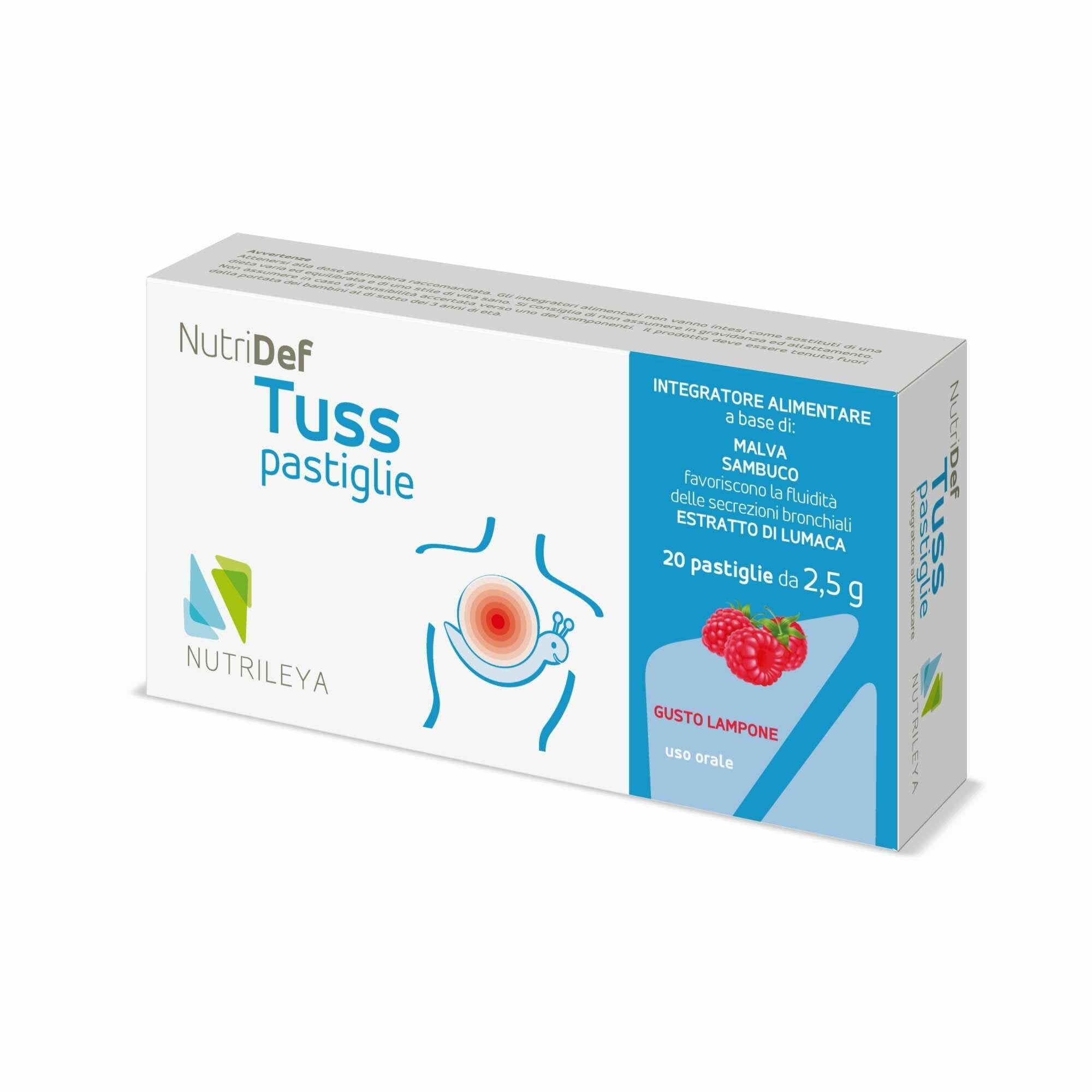 NutriDef Tuss Pastiglie Lampone 20 Pastiglie da 2,5g-1