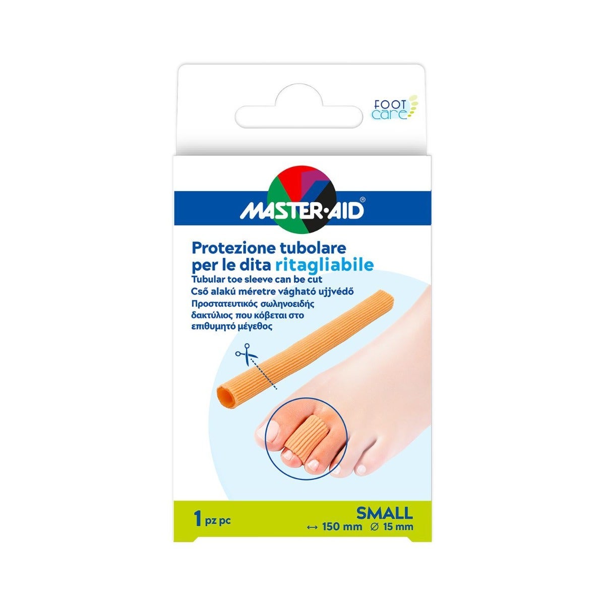 Master-Aid Protezione Tubolare Per Le Dita Ritagliabile Taglia Small 1 Pezzo-1