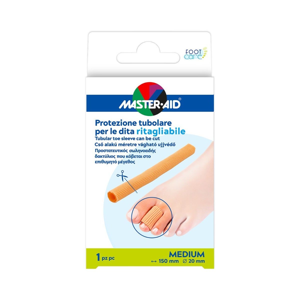 Master-Aid Protezione Tubolare Per Le Dita Ritagliabile Taglia Medium 1 Pezzo-1