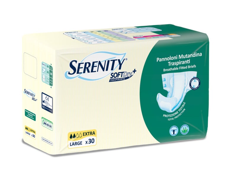 Serenity Soft Dry+ Pannolone Mutandina Taglia L Extra 30 Pezzi-2
