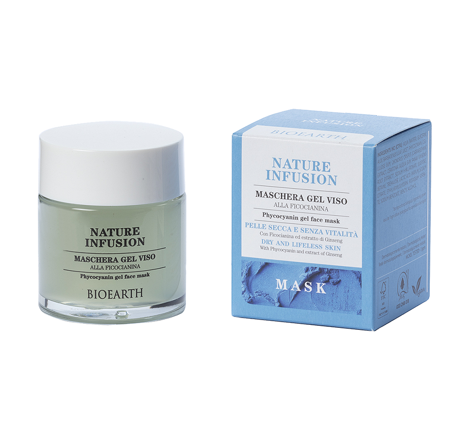 Bioearth Maschera Gel Viso Ficocianina 100ml-1