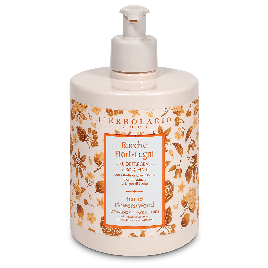 L'Erbolario Bacche Fiori Legni Gel Detergente Viso E Mani 500ml-1