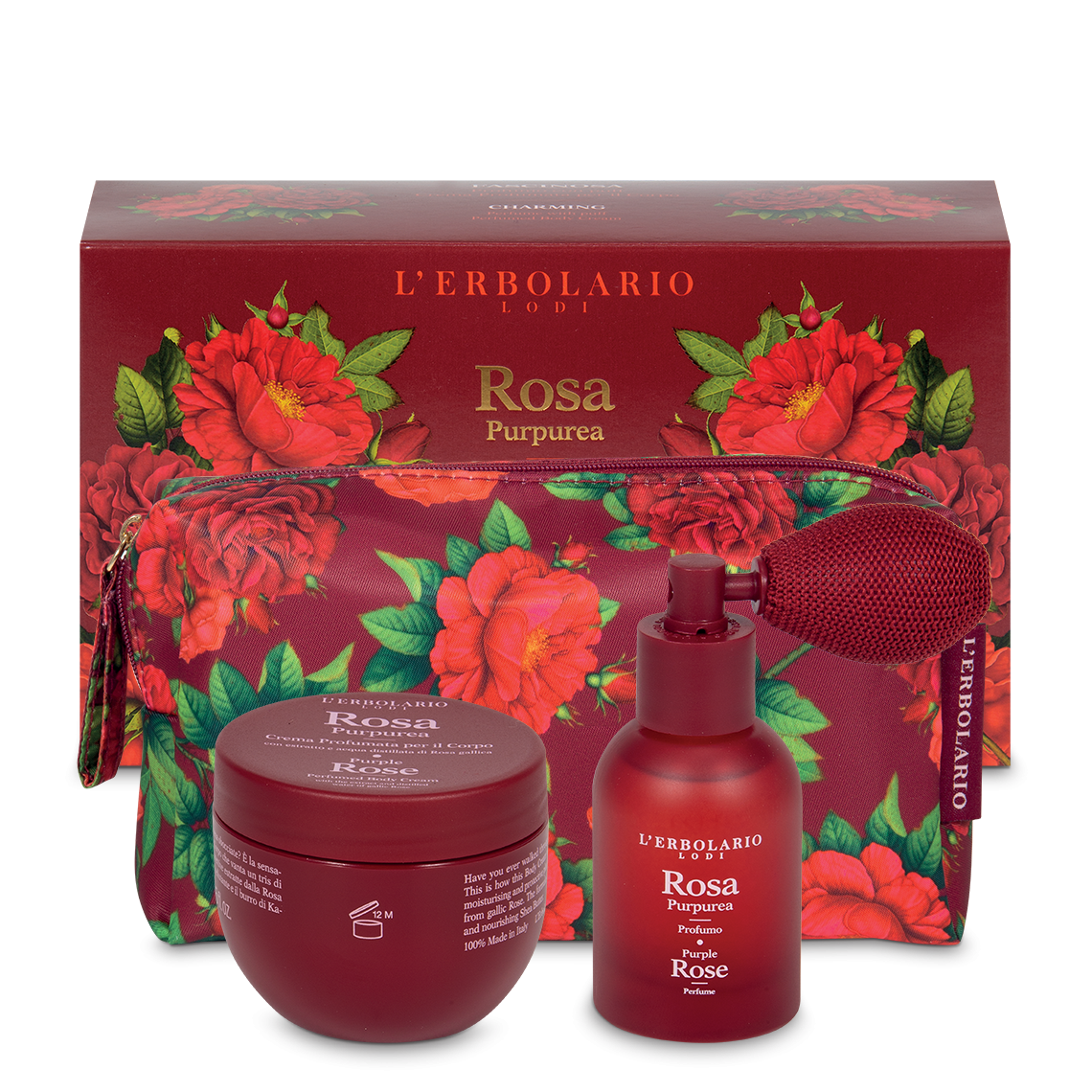 L'Erbolario Beauty-Pochette Fascinosa Rosa Purpurea Profumo + Crema Profumata Corpo-1
