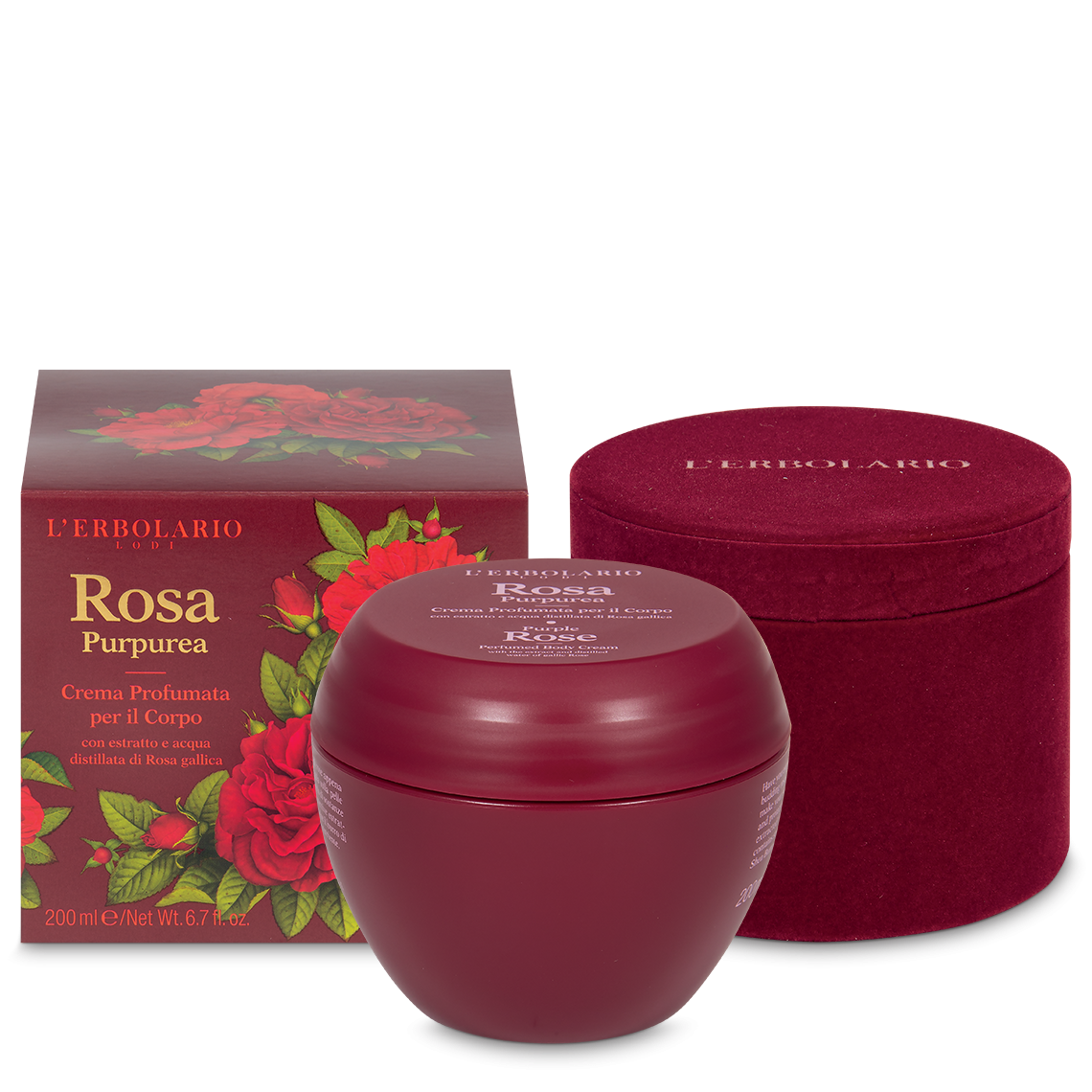 L'Erbolario Crema Profumata Per Il Corpo Rosa Purpurea 200ml-1