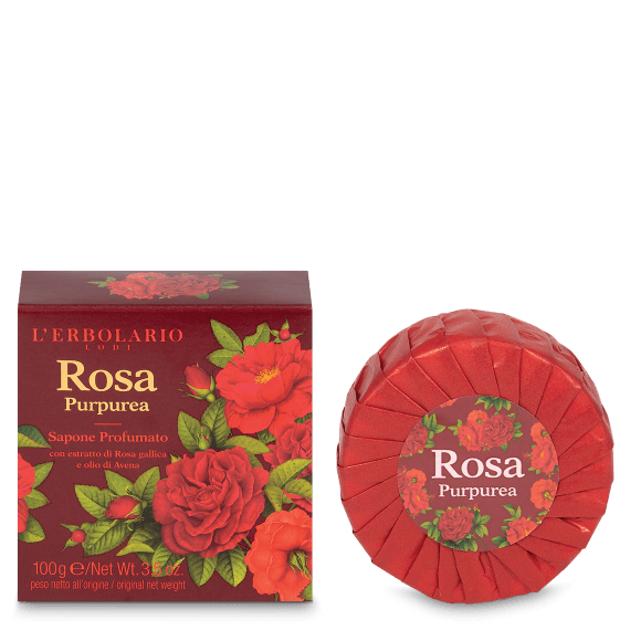 L'Erbolario Sapone Profumato Rosa Purpurea 100g-1