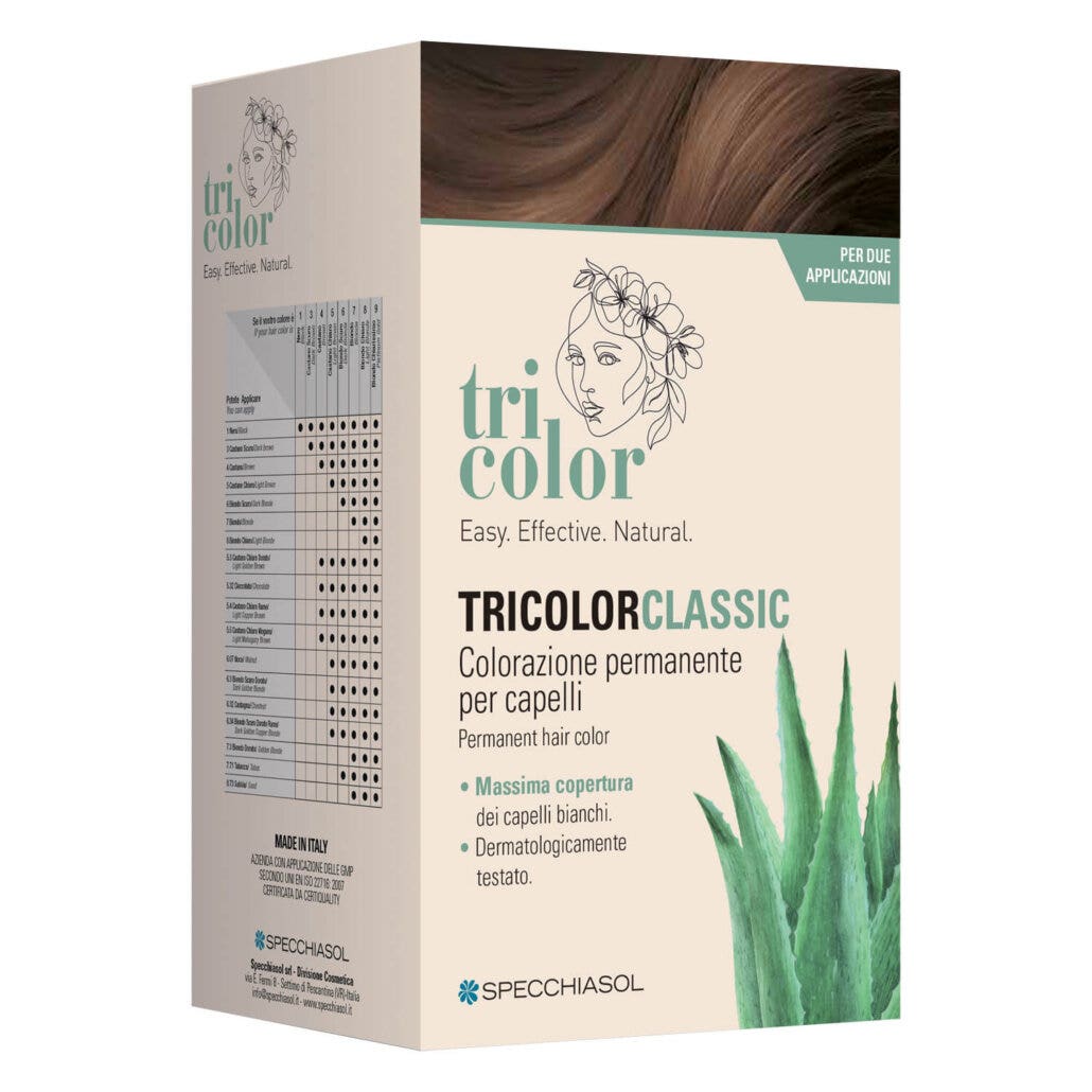Specchiasol Tricolor Classic 5,1 Marrone Freddo 2 Tubi 50ml 2 Shaker 50ml + 4 Bustine 8ml-1