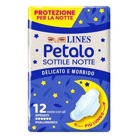 Lines Petalo Soft Notte Con Ali 12 Assorbenti-2