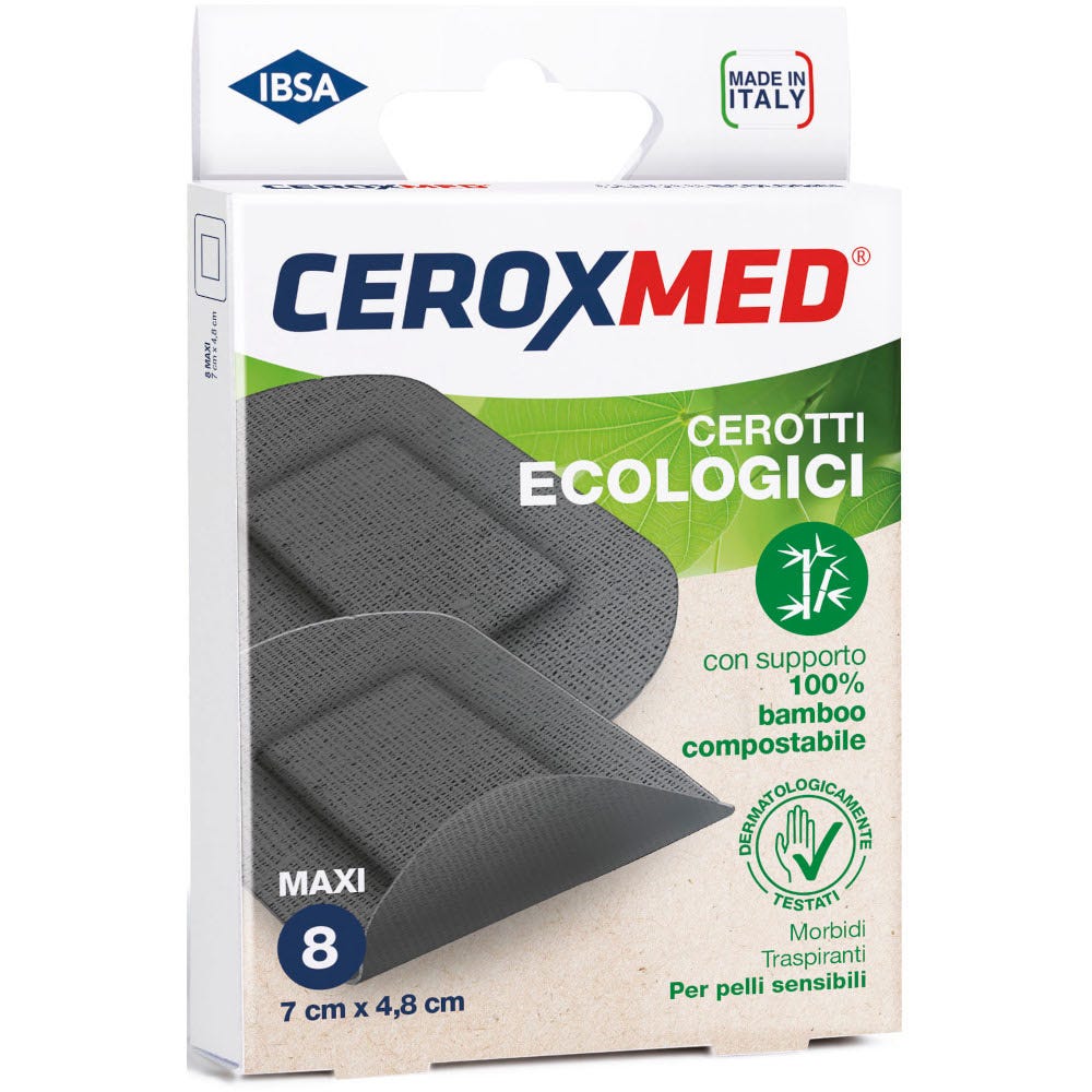 Ceroxmed Cerotti Ecologici Grandi 7cm x 4,8cm 8 Pezzi -2