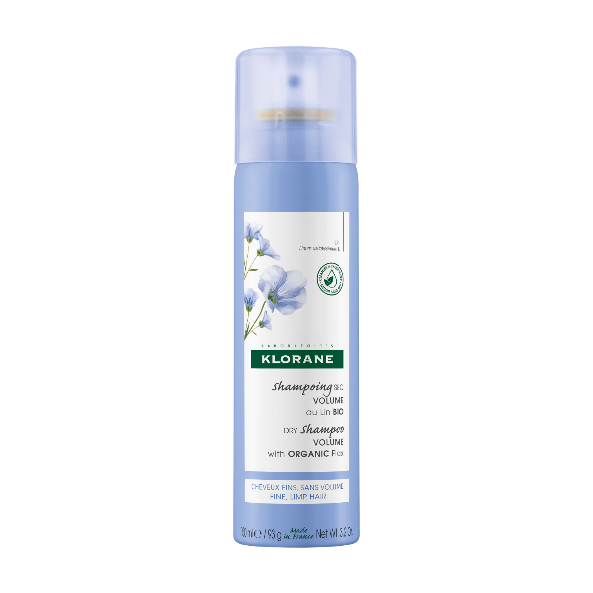 Klorane Shampoo Secco Volume Al Lino Bio 150ml-1