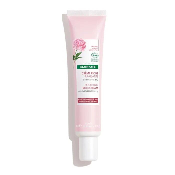 Klorane Crema Ricca Lenitiva alla Peonia Bio Pelle Sensibile/Secca 40ml-1