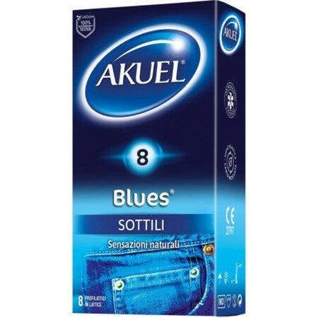 Akuel Blues Profilattico Sottile 8 Pezzi-2
