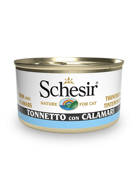 Schesir Tonnetto Con Calamari Cibo Umido Gatti Adulti Lattina 85g-3