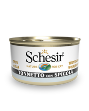 Schesir Tonnetto Con Spigola Cibo Umido Gatti Adulti Lattina 85-2
