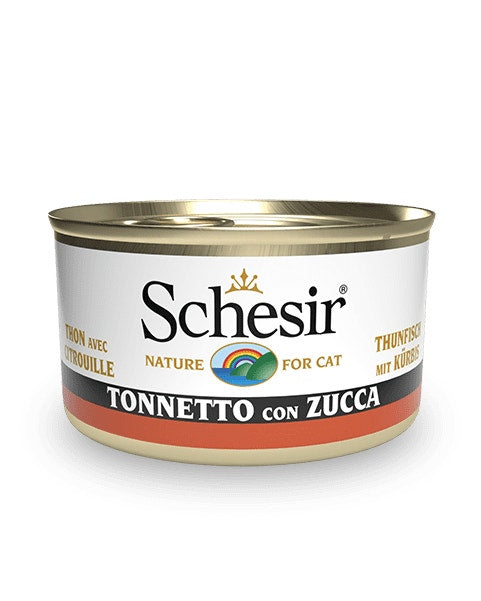 Schesir Tonnetto Con Zucca Cibo Umido Gatti Adulti Lattina 85g-2