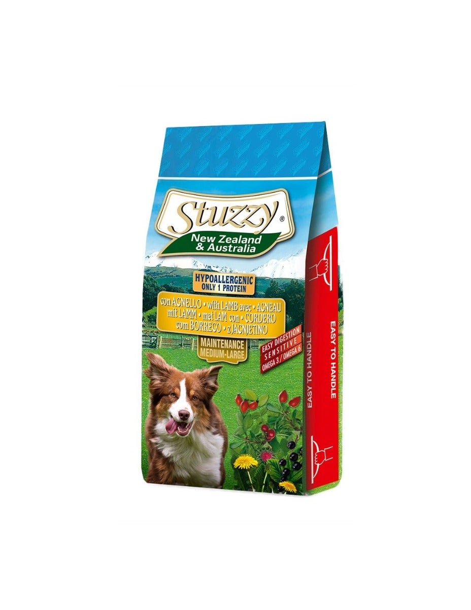 Stuzzy New Zealand & Australia Crocchette Con Agnello Cani Adulti Taglia Medio/Grande Sacco 12kg-2