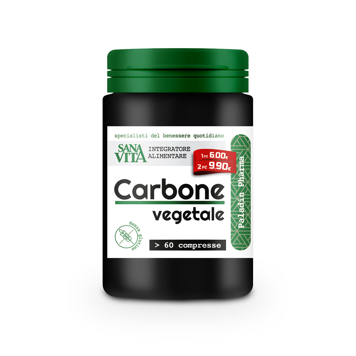 Sanavita Carbone Vegetale 60 Compresse-1