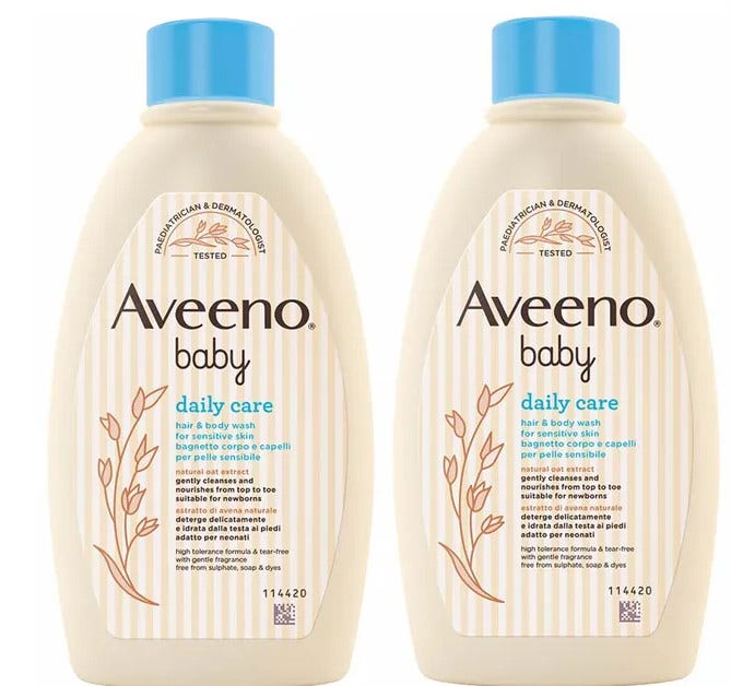 Aveeno Baby Daily Care Bagnetto Corpo E Capelli 2x250ml-2