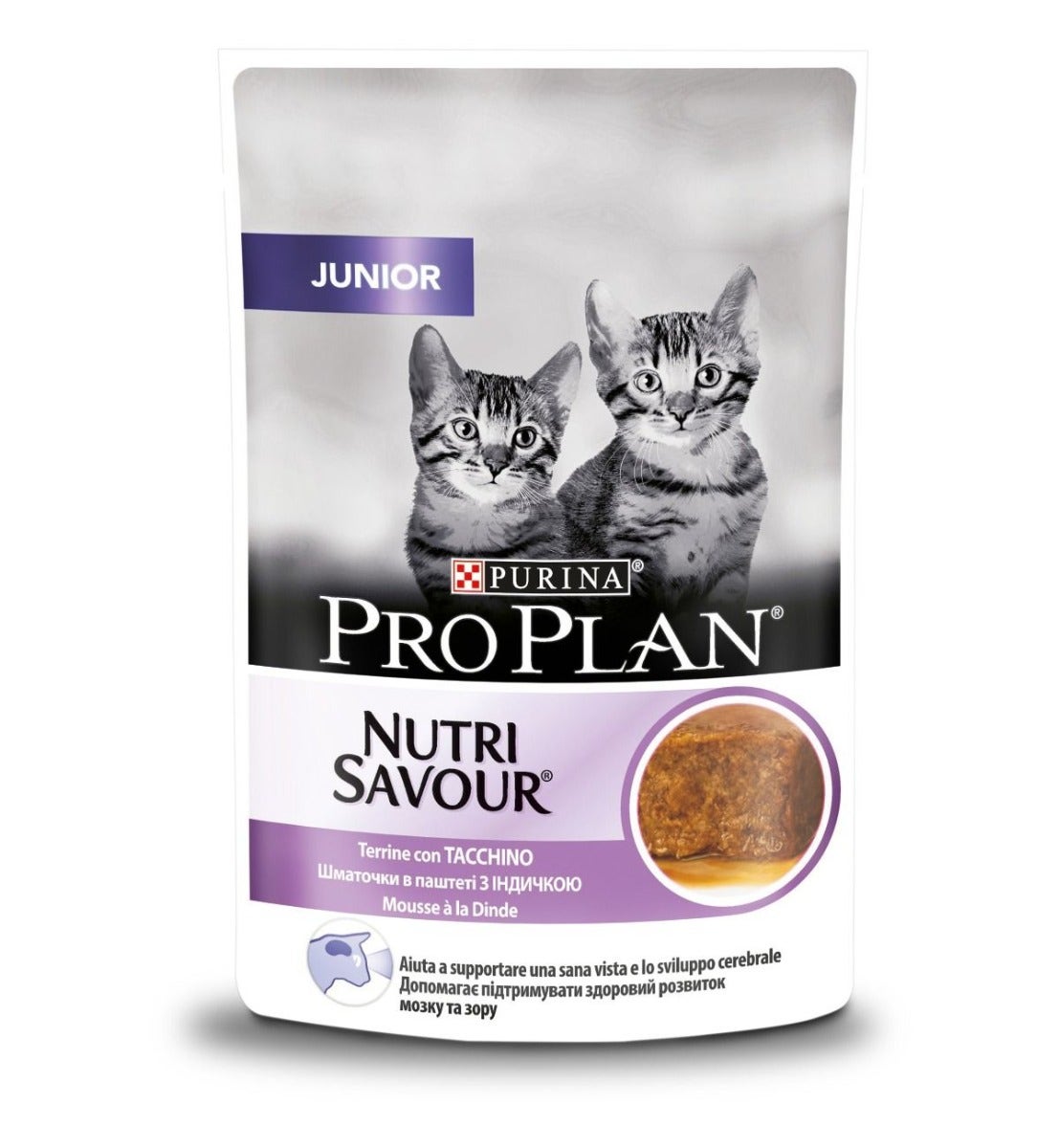 Purina Pro Plan Nutri Savour Junior Gatto Pezzetti Tacchino In Mousse Bustina 85g-0