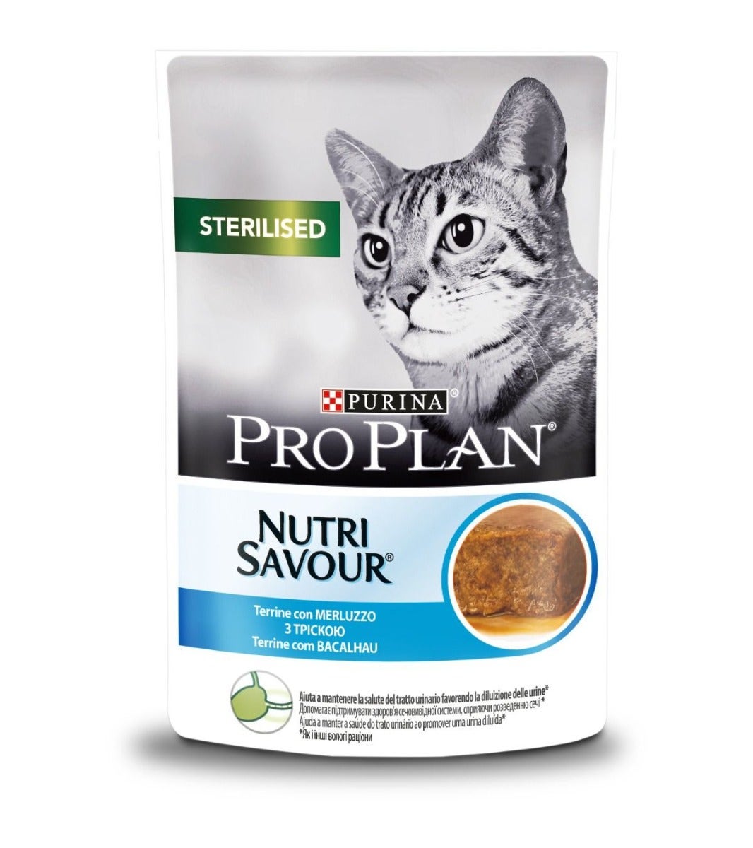 Purina Pro Plan Nutri Savour Sterilised Gatto Pezzetti Merluzzo In Mousse Bustina 85g-0